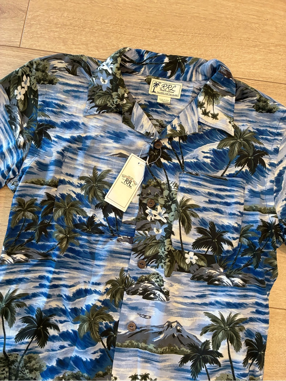 NWT RRL Ralph Lauren Men’s Short Sleeve Camp Shirt Hawaiian Size XS